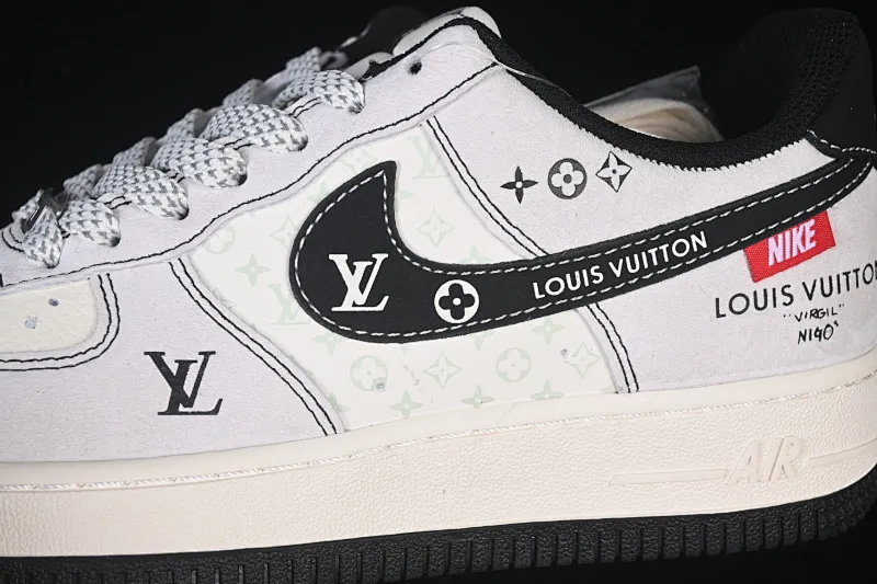 All categories Nk Air Force 1 Air Force series Nk Air Force 1 Low Air Force low-top Nike Air Force 1'07 Low LV joint black hook woven label Air Force 1 low-top casual sneakers CX5050-Y23